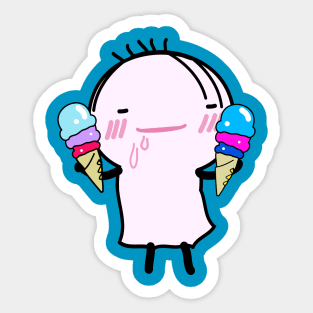 Oniong love ice cream Sticker